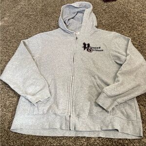 Disney store Pirates of the Caribbean full zip hoodie adult small